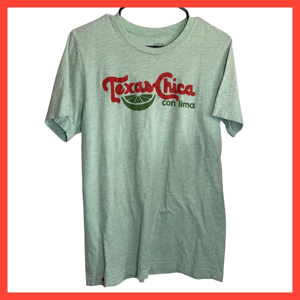 Tumbleweed Texstyles Texas Chica Con Lima Graphic Tee Heather Mint Green M